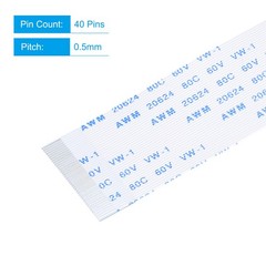 40 Pins 0.5mm Pitch 100mm FPC FFC Flexible Flat Cable 20Pcs (A Type)