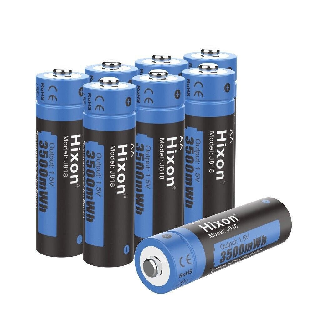 1.5V AA Rechargeable Batteries 3500mWh AA Lithium Batteries 8 Solt Charger LOT