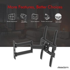 32-65 Inch Full Motion TV Wall Mount Bracket Tilt 32 36 42 46 50 55 65″ LED LCD