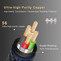 SKW Audiophiles USB 2.0 DAC Audio Cable USB Type A to USB Type B Printer Cable 5