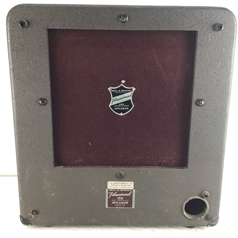 Bell And Howell Film Sound 179 Filmosound Reel Speaker 16 Ohm 15W NO CORD