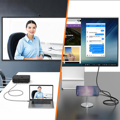 USB-C to HDMI Cable 6 ft 4K 30Hz Type C DP Alt Mode Monitor TV Adapter