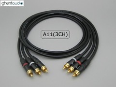 A11(3CH) (0.5m 1.5ft)— Color-Coded 3CH Canare L-4E6S RCA Audio/Video Cables