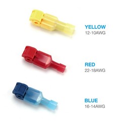 60/480Pcs T-Taps Wire Terminals Connectors Insulated 22-10 AWG Quick Splice Kit