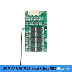 6S 25A Balance BMS 19.2V 21.9V Lifepo4 Battery Protected Board with NTC ACUS
