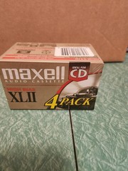 4 Pack of Maxell XLII 110 Minutes High Bias Blank Audio Cassette Tapes