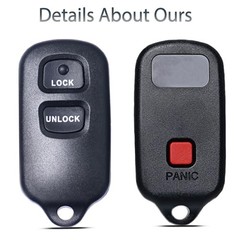 Key Fob Shell Case Replacement Fits for Toyota Tacoma Tundra RAV4 Highlander