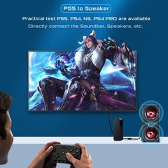 USB2.0 to Optical Toslink 3.5mm Audio Adapter Type-A C PS5 NS Laptop Soundbar