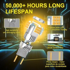 LED Bulb, Amber Yellow 4500 Lumens, All-Aluminum Body, Wide LED 7440 warm white