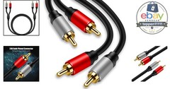 2 RCA Male to 2 RCA Male Stereo Audio Cable 40Ft