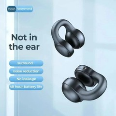 Open Ear Bone Conduction Headphones Bluetooth 5.3 Wireless Clip On Earbuds Adult