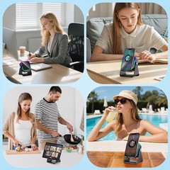 NEW Wireless Induction Speaker 5-in-1 Bluetooth Speaker With Phone Stand Holder