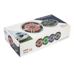 1 Pair 6-1/2″ 2-Way Marine Boat Speakers 12V RGB LED Lighting 150W Audio Systems