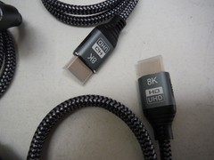 (3 pack) 8K Braided Ultra High Speed HDMI 2.1 Cable 2ft Gray