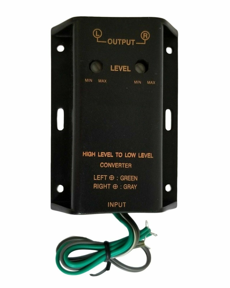 IMC Audio 2 Channel High to Low Line Level Converter Adapter Speaker Wire to RCA