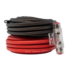 SoundBox KIT4-25RB, 4 Gauge Amplifier Wire Power/Ground Amp Cable – 50 Ft.
