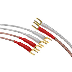 HIFI Silver-plated Bi-wire Speaker Cable High-end OCC Speaker Wire Y/Banana Plug