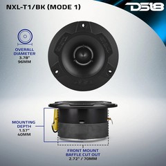 2 DS18 NXL-T1/BK Marine 4 Ohm 3.75″ Super Bullet Motorcycle Boat Tweeters 1-Pair