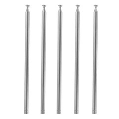 AEDIKO 5pcs M3 Female Antenna Telescopic Thread 7 Sections AM Silver