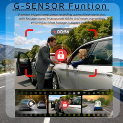 12″ Mirror Dash Cam 3 Channel 4K Front Inside Rear 1080P WiFi Night Vision GPS 2