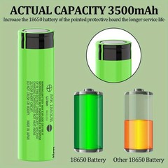 8 Pack 3.7V Rechargeable Button top Batteries (3500mAh) 18650 Battery