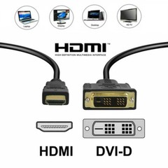 HDMI to DVI-D Monitor Display TV Adapter Cable Male/Male HD 1080p HDTV 6 FT