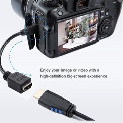 Mini HDMI Male to HDMI2.0 Female Adapter Cable 4K60Hz Converter Short Cord 18CM