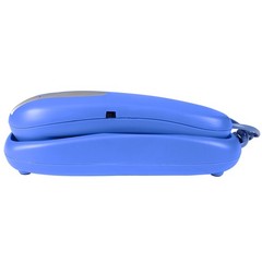 Blue Donuts BD-016BLUE-Slimline Blue Colored Phone For Wall Or Desk With Memory