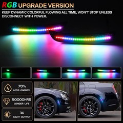 4x For 2015-2023 Chrysler 300 300C Dynamic RGB Front Rear LED Side Marker Lights