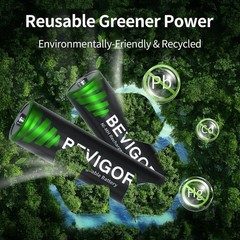 BEVIGOR 16 Sets AA AAA Rechargeable Batteries, High Capacity 8-Pack AA 2800mAh &