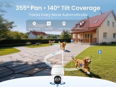 Reolink Argus PT Ultra 4K 8MP Battery Solar Security Camera WiFi 360° Pan Tilt