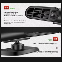 2 in1 Auto Car Portable Electric Air Conditioning Fan Auto Cooling Air Heater