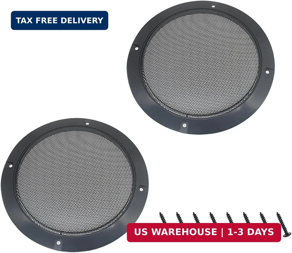 2 Pcs 4 Inch Metal Mesh Speaker Grills Covers Subwoofer Grill Protective Case wi
