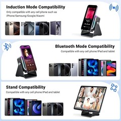 NEW Wireless Induction Speaker 5-in-1 Bluetooth Speaker With Phone Stand