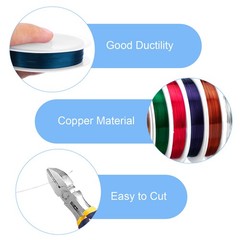 10 Rolls Colorful Copper Craft Wire 0.3mm Flexible Jewelry Making for DIY Craft
