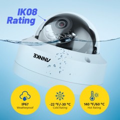 ANNKE 3K 5MP Audio POE Security IP Camera Outdoor Color Night Vision IP67 AC500