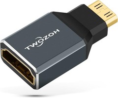 8K Mini HDMI Adapter 2-Pack, 2.1 Mini HDMI Male to Standard HDMI Female Adapt…