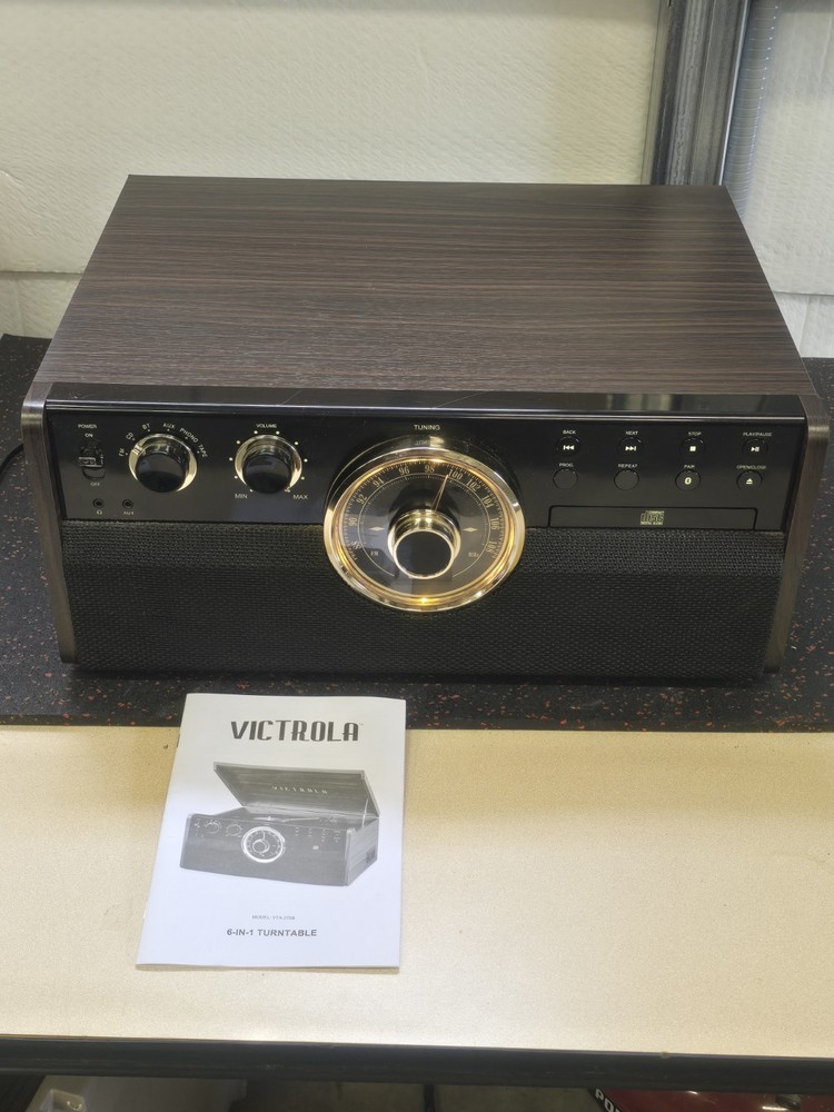 Victrola Empire Signature 6-in-1 Record Player Bluetooth FM CD Cassette | NMINT!