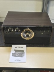 Victrola Empire Signature 6-in-1 Record Player Bluetooth FM CD Cassette | NMINT!