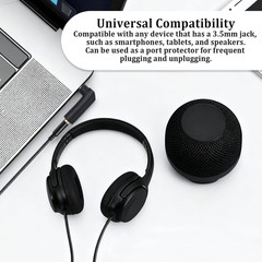 2 PCS 90° 3.5mm Male to Female Audio Adapter, Gold-Plated TRS Right Angle AUX Co