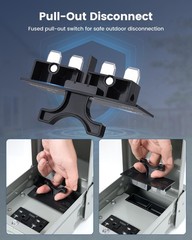 SURAIELEC 60 Amp NonFused AC Disconnect Box with PullOut Switch and GFCI Rece…