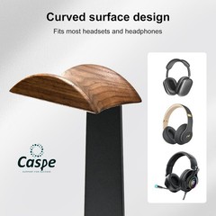 Caspe Headset Stand for Desk Headphone Stand Wood Personalized Father’s Day Gift