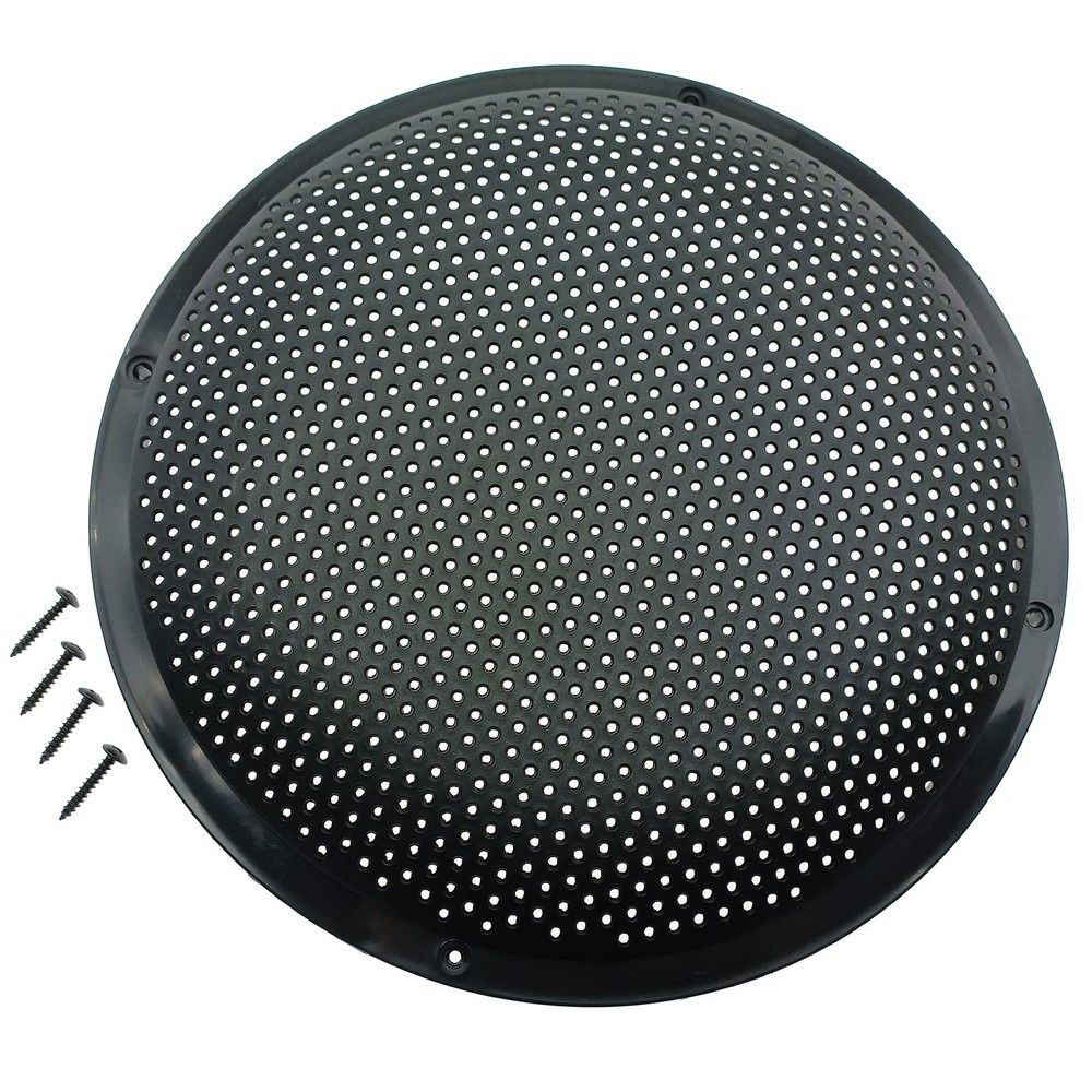 2 Pack 10 Inch Speaker Grills Cover Plastic Mesh Grill Horn PLSTIC, Black