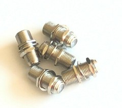 Pack of (5) Coaxial Cable Female Coupler F-Connector F Connector Gender Changer