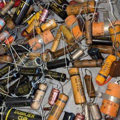 Bulk Vintage Capacitor Resistor Lot Sprague CUB Allen Bradley Tubes Untested