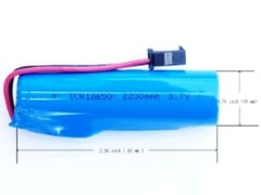 2 Pack 3.7v 2200mAh Lithium Ion Rechargeable Battery with SM 2P Plug