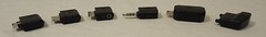 Dynex 6 Piece Adapters Set Plastic Metal