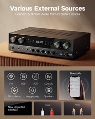 🔊 Donner MAMP5 Bluetooth HiFi 4 Channel Power Amplifier Receiver 440W Audio Amp