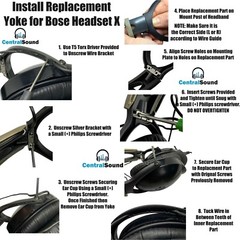 Bose X Aviation Headset Yokes Bails Stirrups Wishbones Replacement Parts Kit