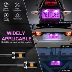 LivTee Super Bright License Plate Light, 12V License Tag Screw Bolt Accessories,